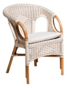 Poltrona da Giardino 60x60xh82 cm in Rattan Lucrezia Bianco