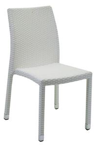Sedia 47x61xh88 cm in Polyrattan Adila Bianco