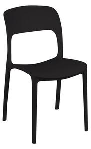 Sedia Impilabile 47x52xh83 cm in Polipropilene Risto Antracite