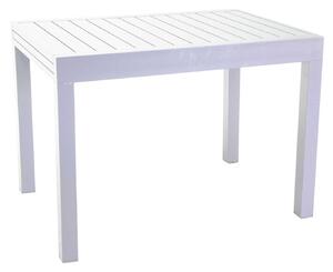 Tavolo Allungabile da Giardino 125/250x75xh75 cm in Alluminio Cleveland Bianco