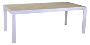 Tavolo Allungabile da Giardino 200/300x100xh75 cm in Alluminio Cleveland Bianco