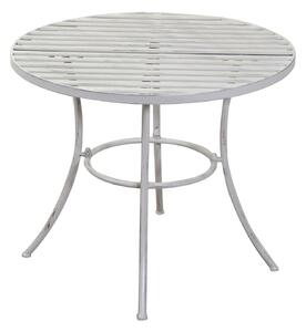 Tavolo da Giardino Ø60xh51 cm in Metallo Ragusa Avorio