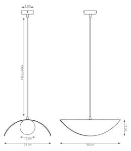 Lampada a sospensione su cavo RITUAL 1xG9/8W/230V beige