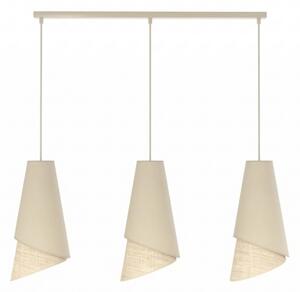 Lampadario a sospensione con cavo MODA 3xE27/15W/230V beige/rattan