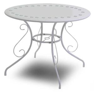 Tavolo da Giardino Ø95xh72 cm in Metallo New Old Bianco