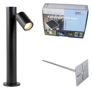 Lampione nero 45 m regolabile IP44 - SOLO