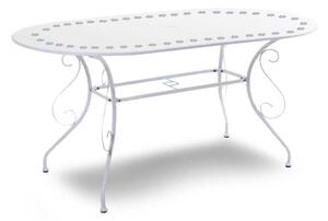 Tavolo da Giardino 160x90xh72 cm in Metallo New Old Bianco