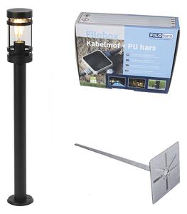 Lampioncino esterno moderna nero 80 cm IP44 - GLEAM