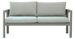 Divano 2 Posti da Giardino 155x60x75 cm Marsiglia in Alluminio Tortora e Grigio Cenere