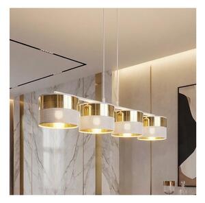 Lampadario a sospensione con cavo LUX 4xE27/15W/230V bianco/oro