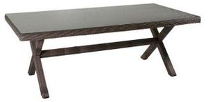 Tavolo da Giardino 200x100xh72 cm in Polyrattan Baltimora Grigio