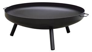 Braciere da Giardino Ø80xH32 cm in Ferro Nero