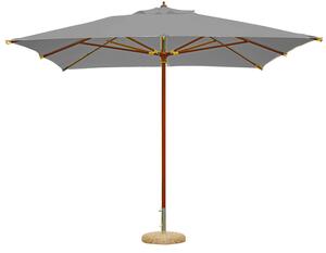 Ombrellone da Giardino 3x2m Palo Ø48 mm in Legno e Poliestere Grigio