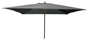 Ombrellone da Giardino 3x4m Palo Ø48 mm in Legno e Poliestere Grigio
