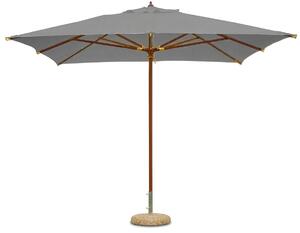 Ombrellone da Giardino 3x3m Palo Ø48 mm in Legno e Poliestere Grigio