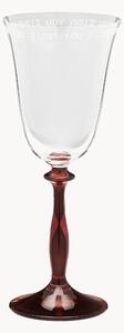 Set di 2 bicchieri da vino in cristallo I Love You