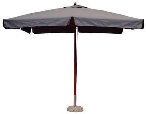Ombrellone da Giardino 3x3m Palo Ø48 mm in Legno e Poliestere Grigio