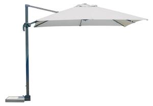 Ombrellone Decentrato da Giardino 3x3m Roma in Alluminio e Acrilico Grigio e Bianco