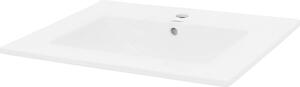 LuxeBath Lavabo Lavabo da appoggio Square, 61x46,5x17,5 cm, bianco, Vetroceramica