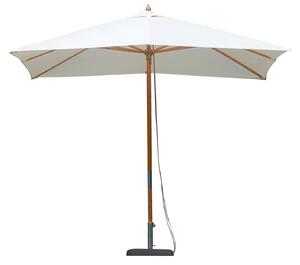 Ombrellone da Giardino 3x2m Palo Ø38 mm in Bambù e Poliestere Ecrù