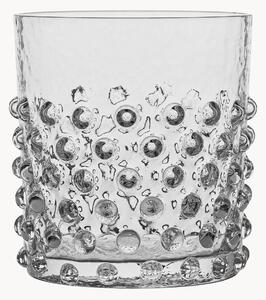 Set di 2 bicchieri in vetro soffiato Hobnail