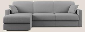 Chris Divano letto angolare 5 posti in tessuto impermeabile T13 grigio