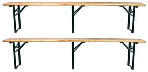 Set 2 Panche Birreria 220x47x25 cm a 3 Gambe