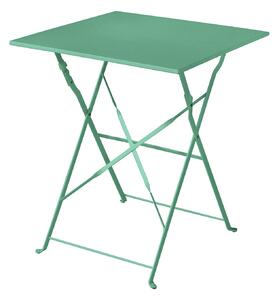 Tavolo Pieghevole da Giardino 60x60x72 cm Bistrò in Ferro Verde