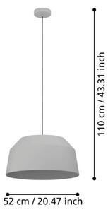 Eglo 900381 - Lampadario a sospensione con filo CONTRISA 1xE27/40W/230V diametro 52 cm