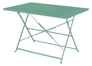 Tavolo Pieghevole da Giardino 110x70x72 cm Bistrò in Ferro Verde