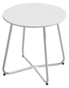 Tavolino da Giardino Ø45 cm Epoxy in Ferro Bianco