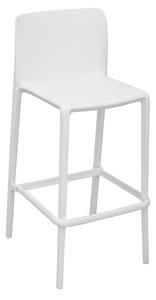 Sgabello 46x102x48 cm Palermo in Polipropilene Bianco