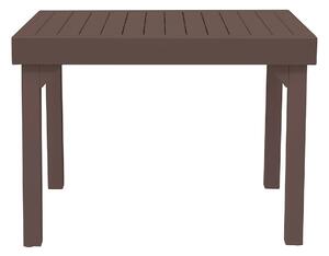 Tavolo Allungabile da Giardino 106/212x75x75 cm Capannori in Alluminio Chocolate