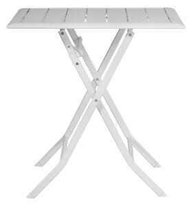 Tavolo Pieghevole da Giardino 60x60x72 cm Lucca in Alluminio Bianco