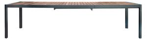 Tavolo Allungabile da Giardino 200/300x100x76 cm Lanzarote in Alluminio e Doghe in Teak Antracite