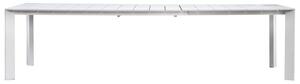 Tavolo Allungabile da Giardino 200/300x100x75 cm Nettuno in Alluminio Bianco