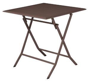 Tavolo Pieghevole da Giardino 60x60x72 cm Lucca in Alluminio Chocolate