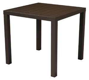 Tavolo da Giardino 80x80x76 cm San Vincenzo in Alluminio Chocolate
