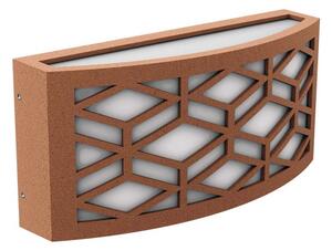 Applique Slim per Esterni con Griglia decorativa IP65 - E27 Corten Colore del corpo Corten