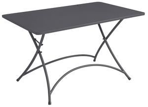 Tavolo Pieghevole da Giardino 120x70x72 cm Orta in Ferro Antracite