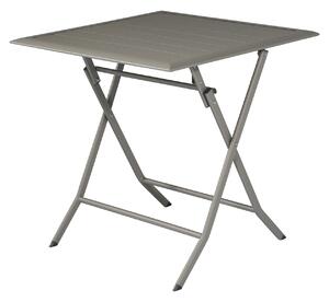 Tavolo Pieghevole da Giardino 60x60x72 cm Lucca in Alluminio Tortora