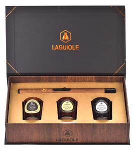 Set 3 Mini Candele Profumate da 30gr 3 Fragranze con Accendigas Effetto Legno