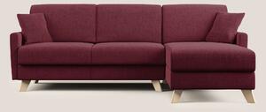 Edgar divano letto angolare in tessuto felis impermeabile T03 rosso