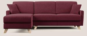 Edgar divano letto angolare in tessuto felis impermeabile T03 rosso