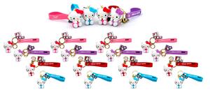 Set 24 Portachiavi Hello Kitty 3D in Silicone per Bambini Varie Colorazioni