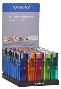 Set 1000 Accendini Elettrici Ricaricabili 8,2x2,2,1 cm con Regolatore di Fiamma Vari Colori