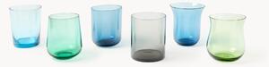 Set di 6 bicchieri in vetro soffiato Goblet