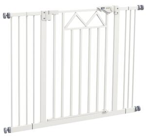 Cancelletto per Cani taglia Piccola e Media 74-100x76 cm in Acciaio e PA Bianco