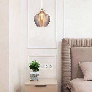 Globo Lampada a sospensione Jessica, Ø 25 cm, grigio fumo, vetro