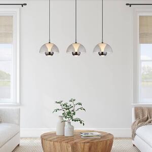 Globo Lampada LED a sospensione Arus, grigio fumo, lunghezza 68 cm, plastica